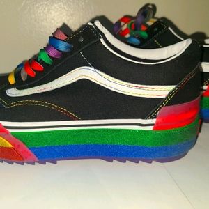 Rainbow van's stacked